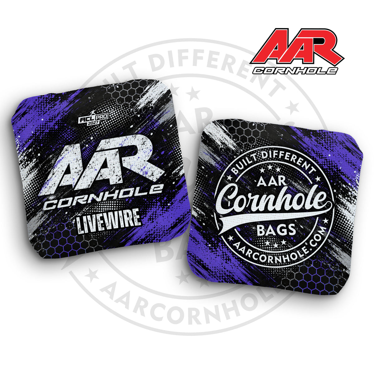 2027 AAR Livewire Cornhole Bags - Halftone Grunge Edition - ACL Pro Stamped - SET OF 4