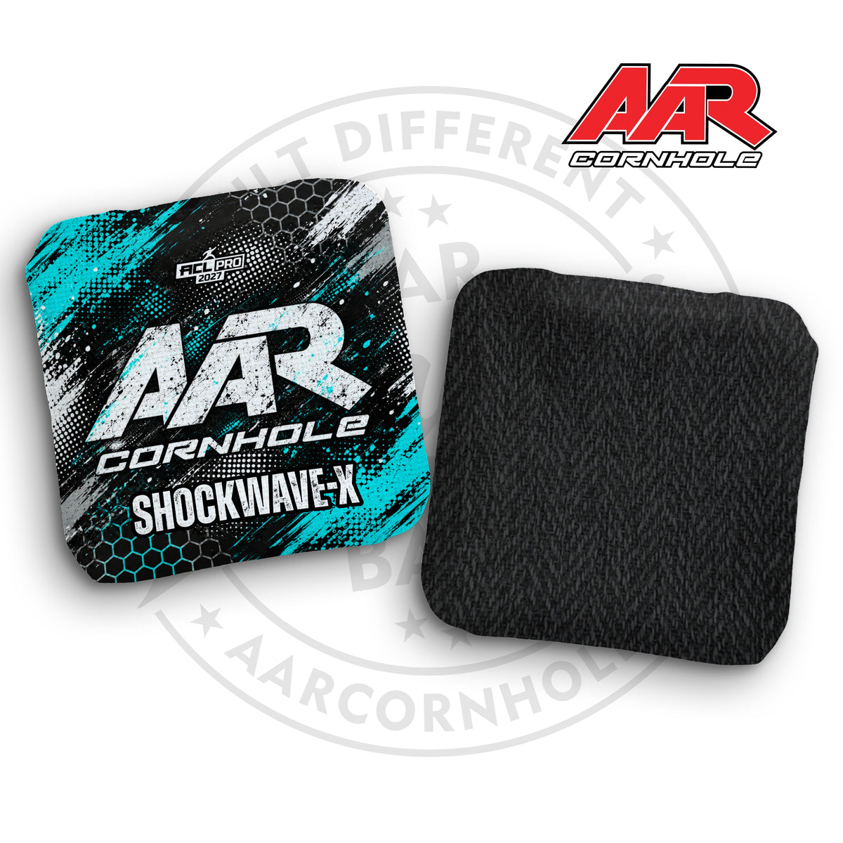 2027 AAR Shockwave-X Cornhole Bags - Halftone Grunge Edition - ACL Pro Stamped - SET OF 4