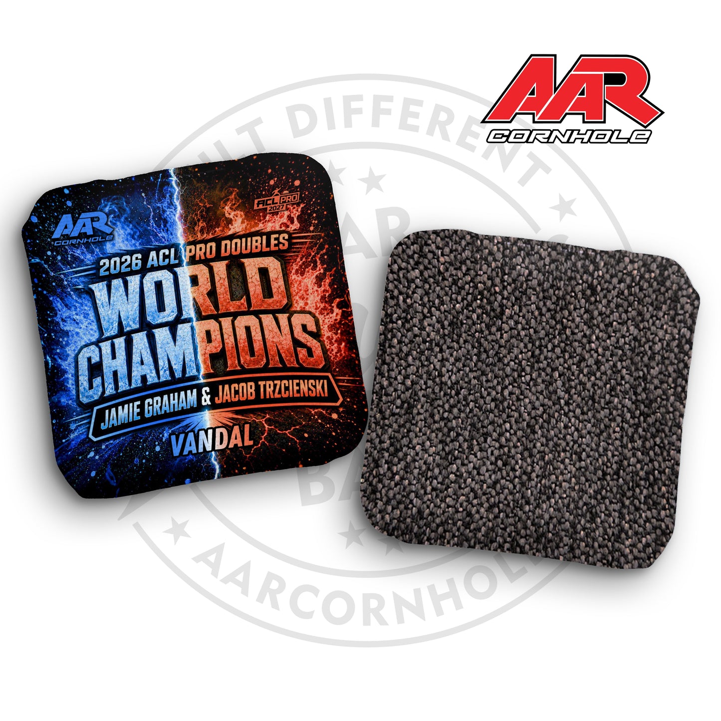2027 AAR Vandal Cornhole Bags - World Champ Doubles Edition - ACL Pro Stamped - SET OF 4