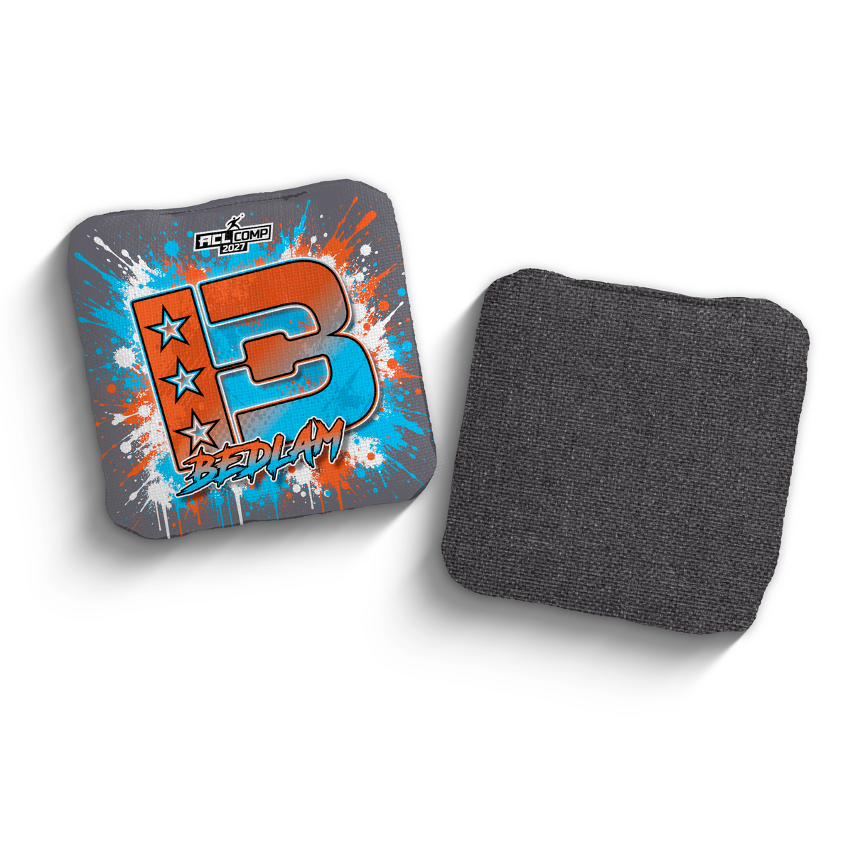 2027 Brotherhood Cornhole Bedlam Splatter Edition ACL Comp Stamped Cornhole Bags