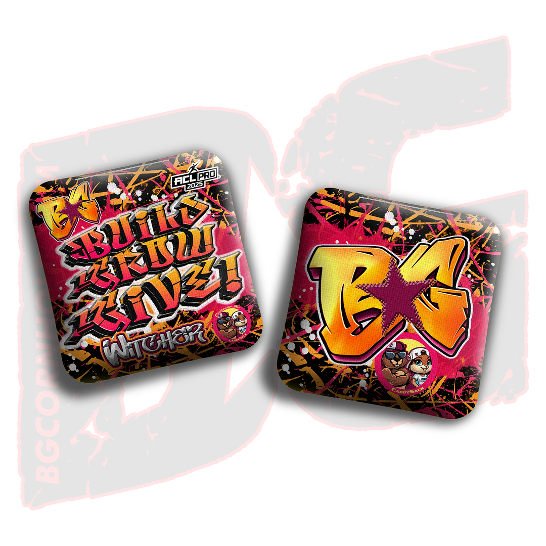 2026 Multiple Bag Models  "CaddySack Build. Grow. Give!” Collab - ACL Pro Stamped Cornhole Bags - SET OF 4 BAGS