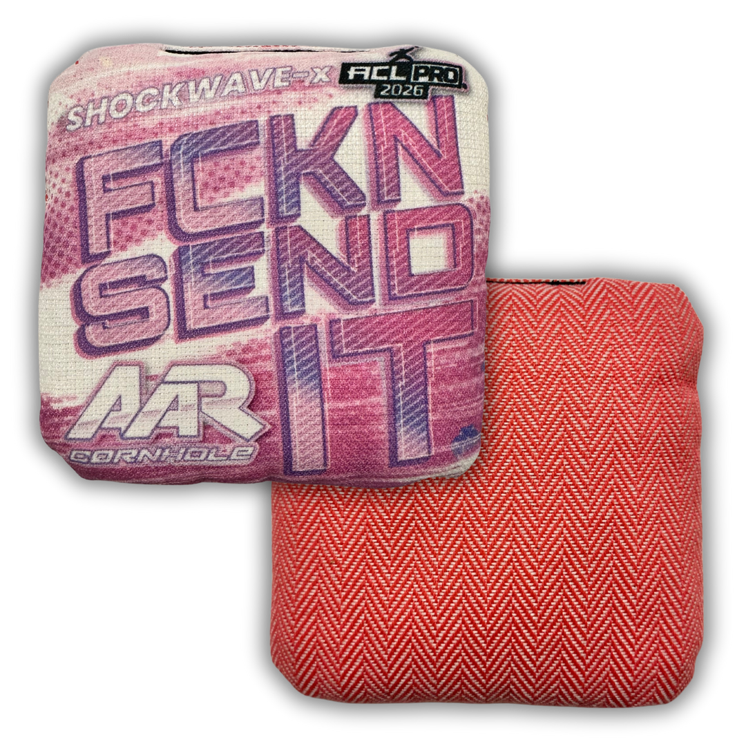 2026 AAR Shockwave-X Cornhole Bags - FCKN SEND IT Edition - ACL Pro Stamped - SET OF 4