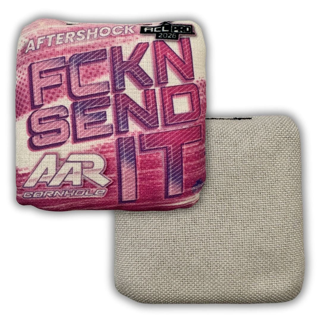 2026 AAR Aftershock Cornhole Bags - FCKN SEND IT Edition - ACL Pro Stamped - SET OF 4