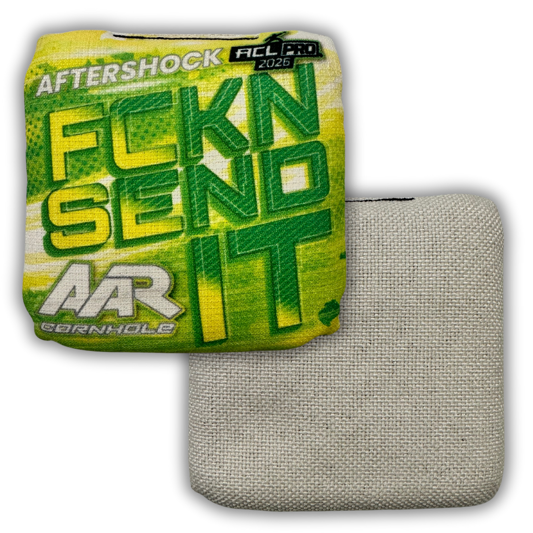 2026 AAR Aftershock Cornhole Bags - FCKN SEND IT Edition - ACL Pro Stamped - SET OF 4