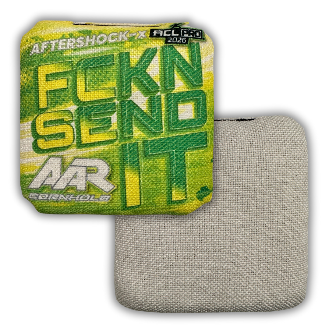 2026 AAR Aftershock-X Cornhole Bags - FCKN SEND IT Edition - ACL Pro Stamped - SET OF 4