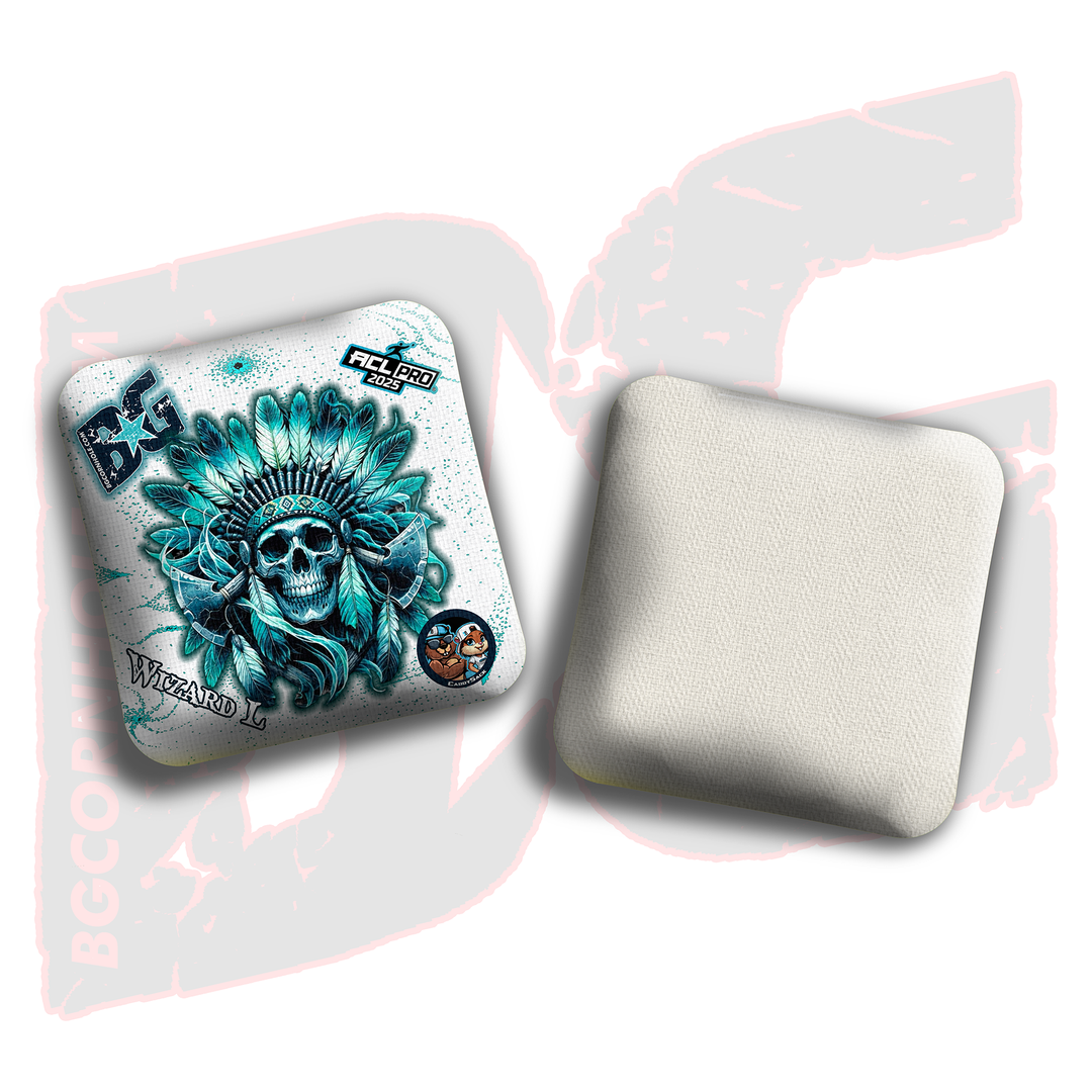 2026 Multiple Bag Models  "Ghost Chief” Collab - ACL Pro Stamped Cornhole Bags - SET OF 4 BAGS