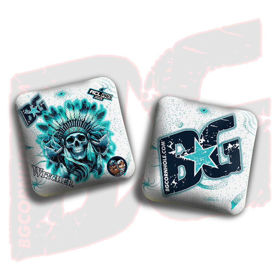 2026 Multiple Bag Models  "Ghost Chief” Collab - ACL Pro Stamped Cornhole Bags - SET OF 4 BAGS