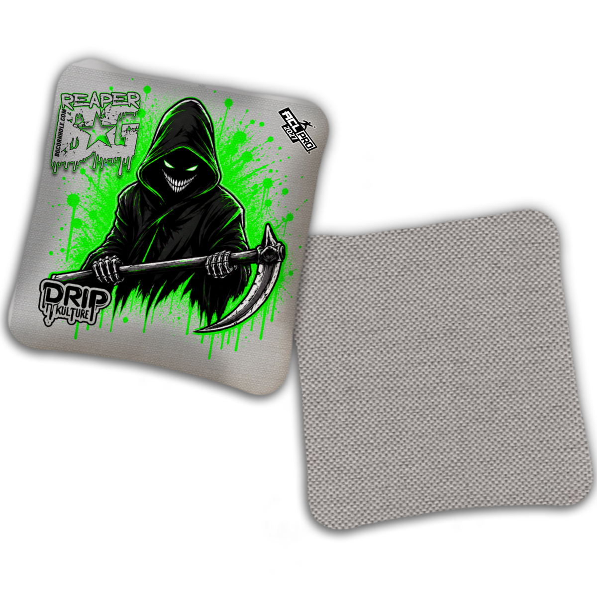 2027 REAPER - DK x BG "Evil Grin" - ACL Pro Stamped Cornhole Bags - Set of 4 Bags