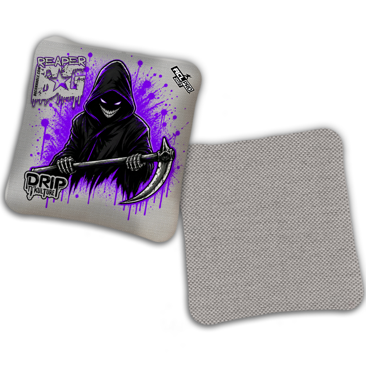 2027 REAPER - DK x BG "Evil Grin" - ACL Pro Stamped Cornhole Bags - Set of 4 Bags