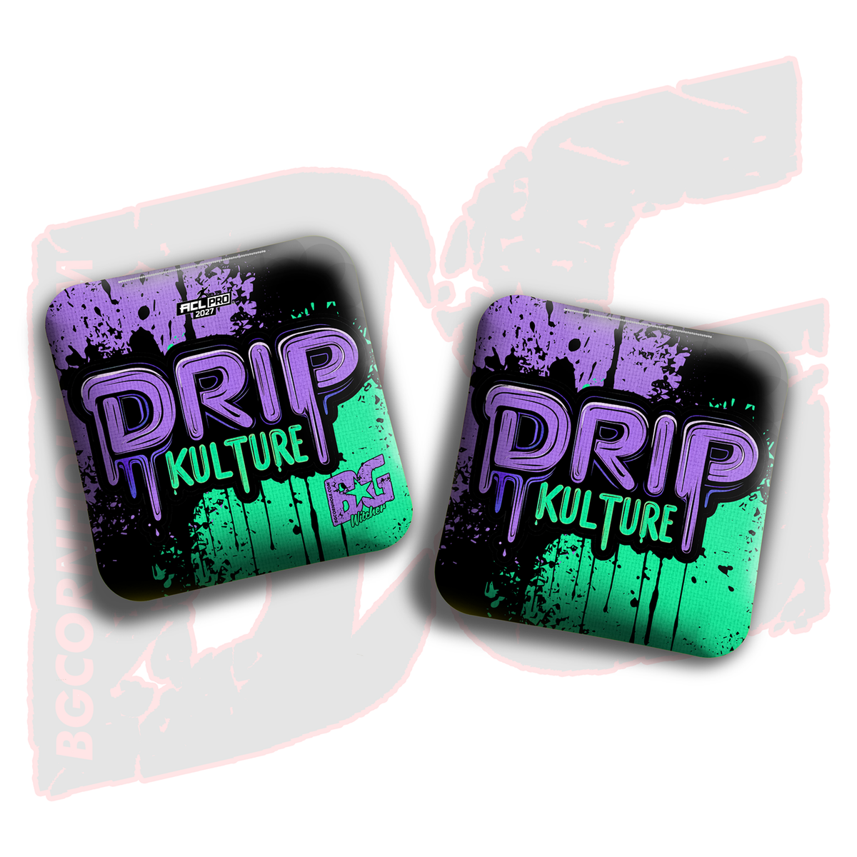 2027 Multiple Bag Models - DK x BG "Splatter" - ACL Pro Stamped Cornhole Bags - Set of 4 Bags