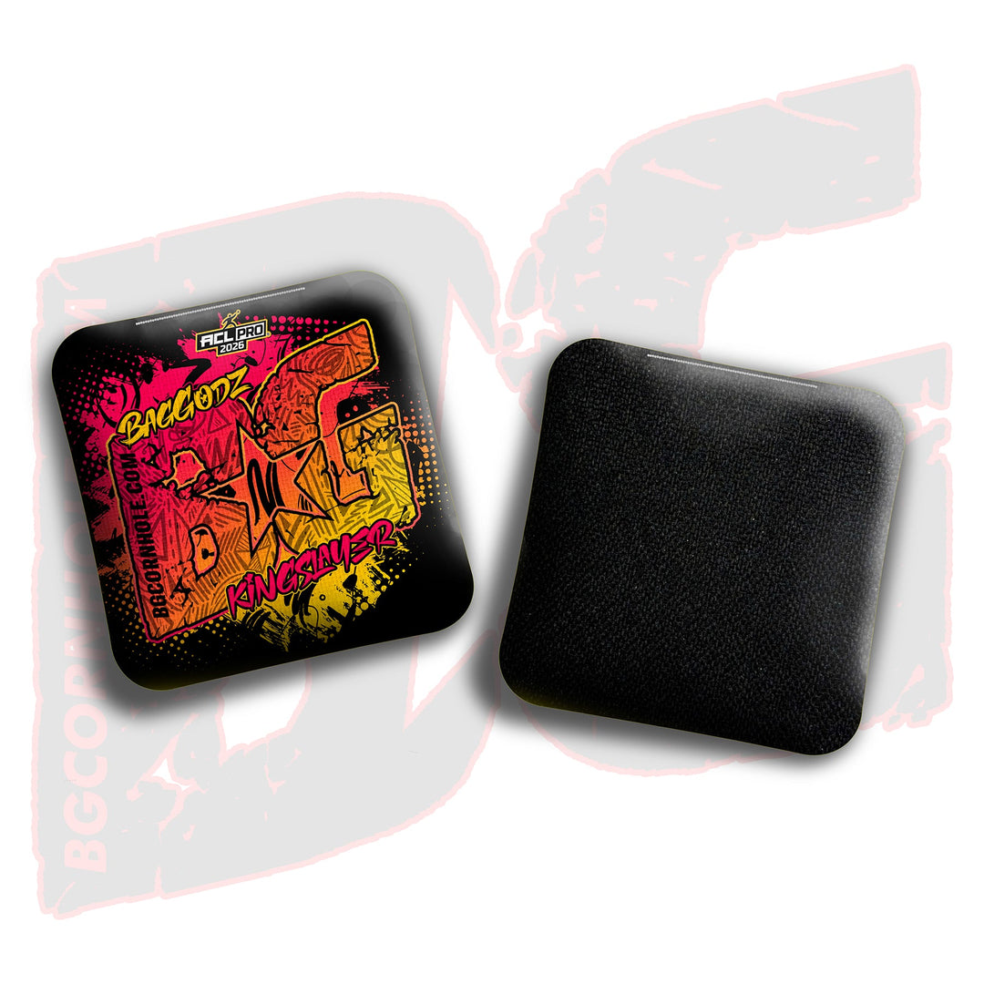 2026 BG Multiple Bag Models- "Black Hyper Ink" - ACL Pro Stamped Cornhole Bags - SET OF 4 BAGS