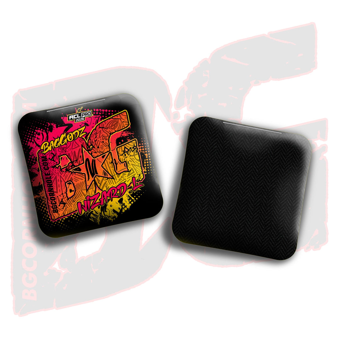 2026 BG Multiple Bag Models- "Black Hyper Ink" - ACL Pro Stamped Cornhole Bags - SET OF 4 BAGS