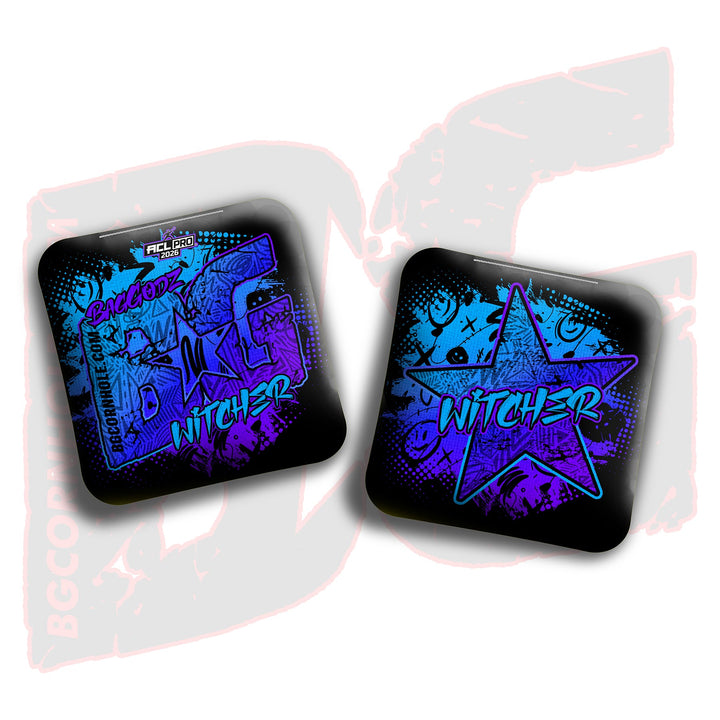 2026 BG Multiple Bag Models- "Black Hyper Ink" - ACL Pro Stamped Cornhole Bags - SET OF 4 BAGS