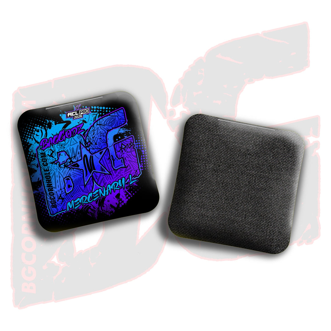 2026 BG Multiple Bag Models- "Black Hyper Ink" - ACL Pro Stamped Cornhole Bags - SET OF 4 BAGS