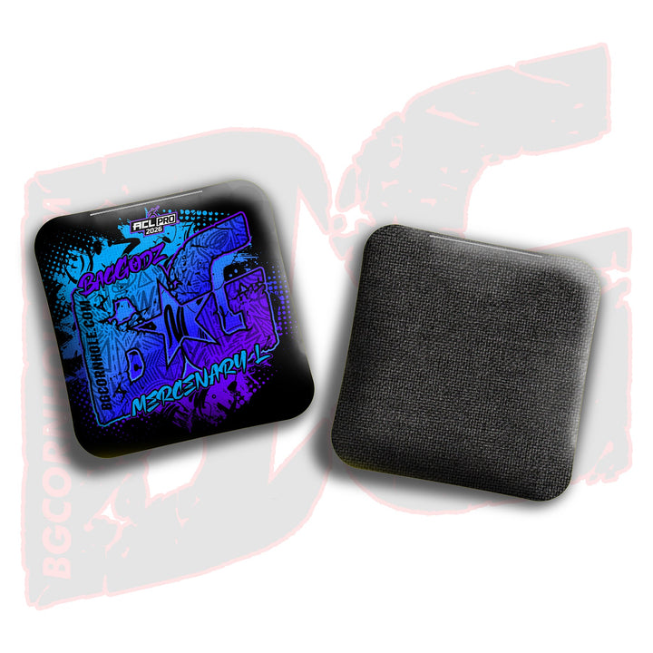 2026 BG Multiple Bag Models- "Black Hyper Ink" - ACL Pro Stamped Cornhole Bags - SET OF 4 BAGS