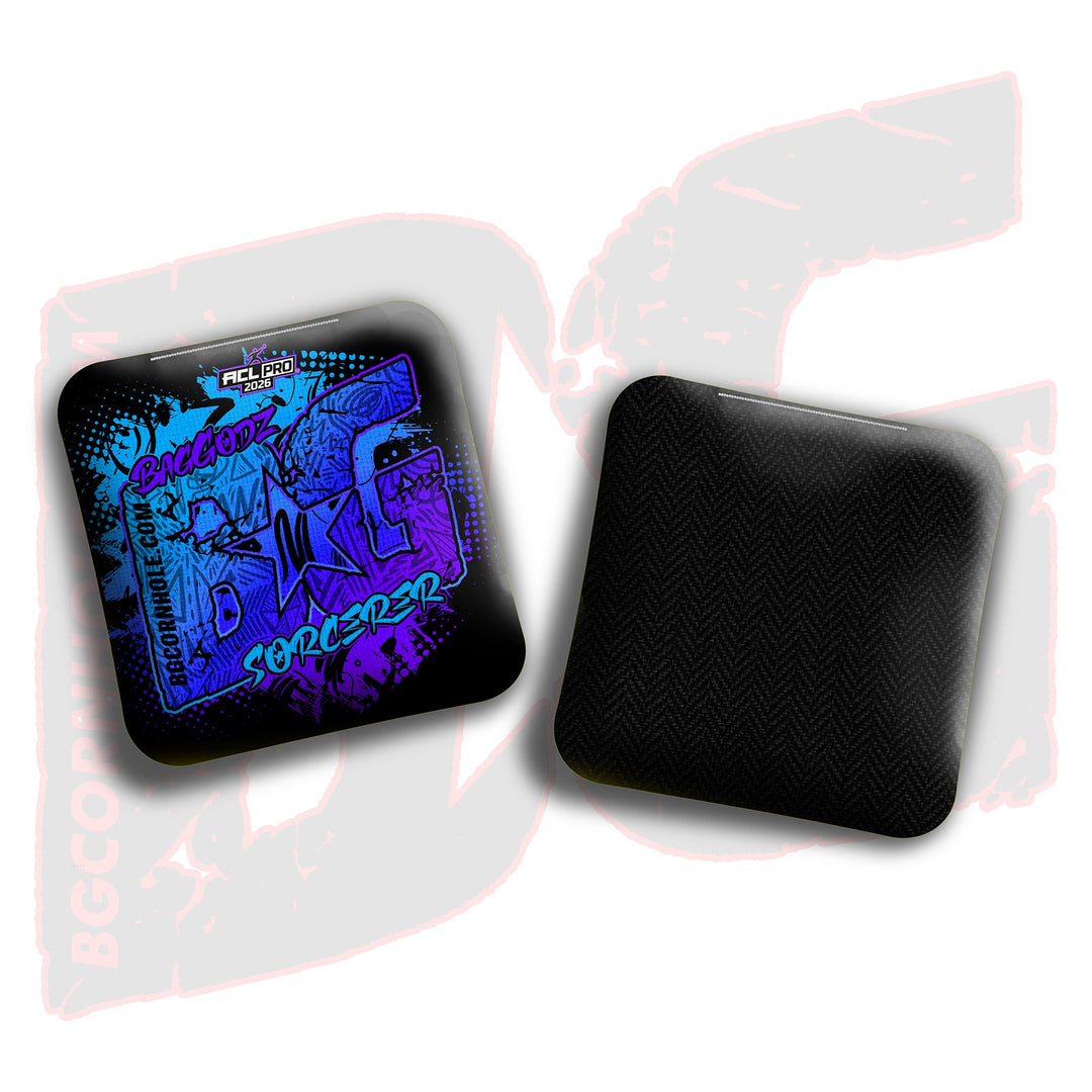 2026 BG Multiple Bag Models- "Black Hyper Ink" - ACL Pro Stamped Cornhole Bags - SET OF 4 BAGS