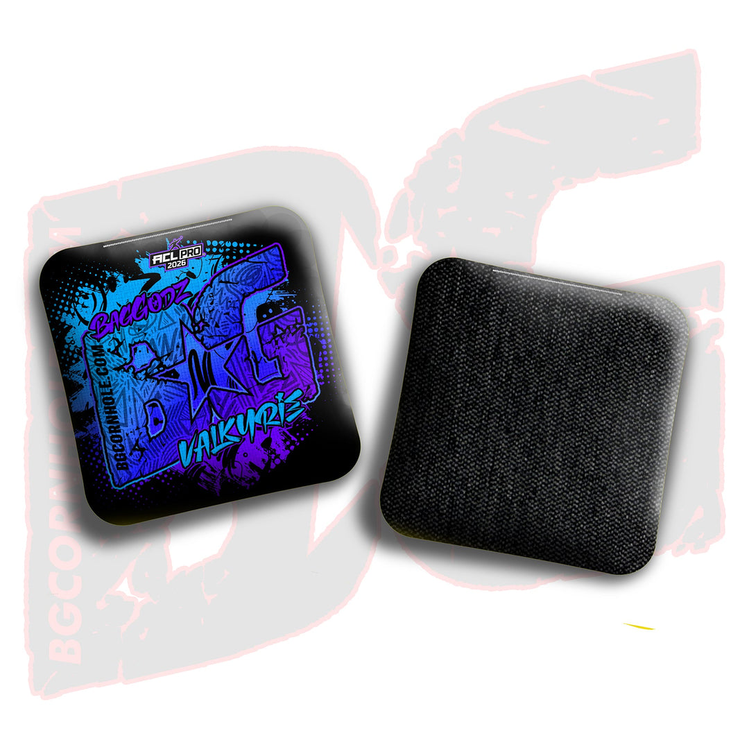 2026 BG Multiple Bag Models- "Black Hyper Ink" - ACL Pro Stamped Cornhole Bags - SET OF 4 BAGS