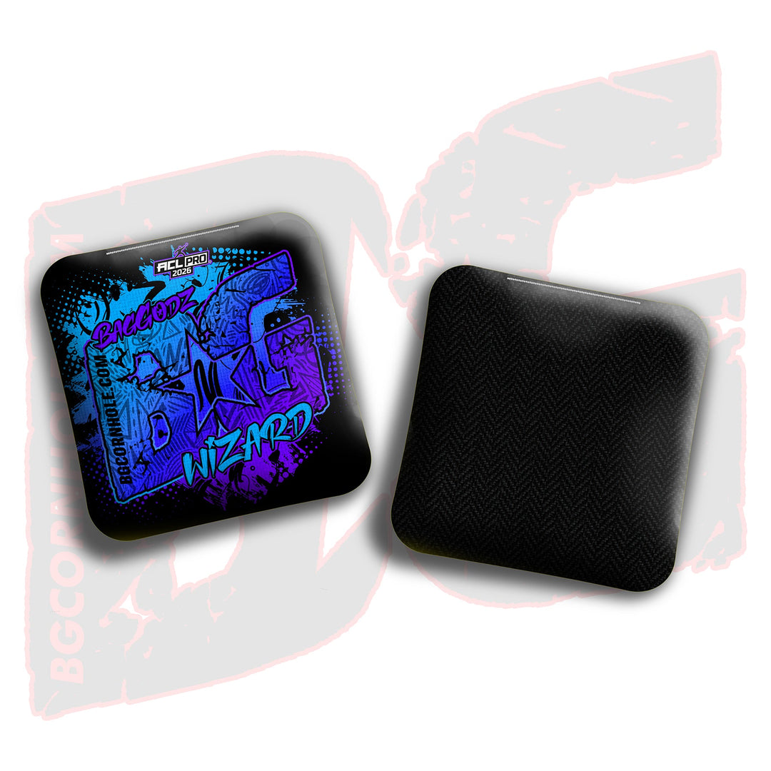 2026 BG Multiple Bag Models- "Black Hyper Ink" - ACL Pro Stamped Cornhole Bags - SET OF 4 BAGS
