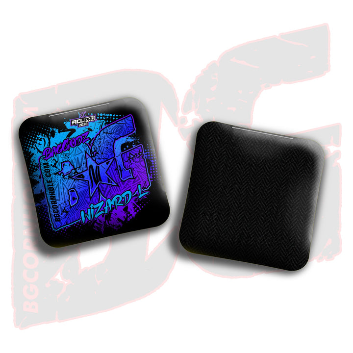 2026 BG Multiple Bag Models- "Black Hyper Ink" - ACL Pro Stamped Cornhole Bags - SET OF 4 BAGS