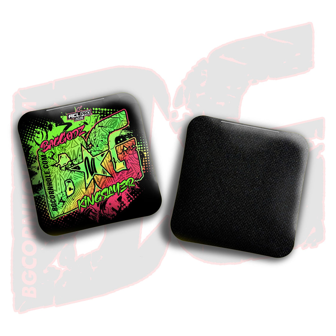 2026 BG Multiple Bag Models- "Black Hyper Ink" - ACL Pro Stamped Cornhole Bags - SET OF 4 BAGS