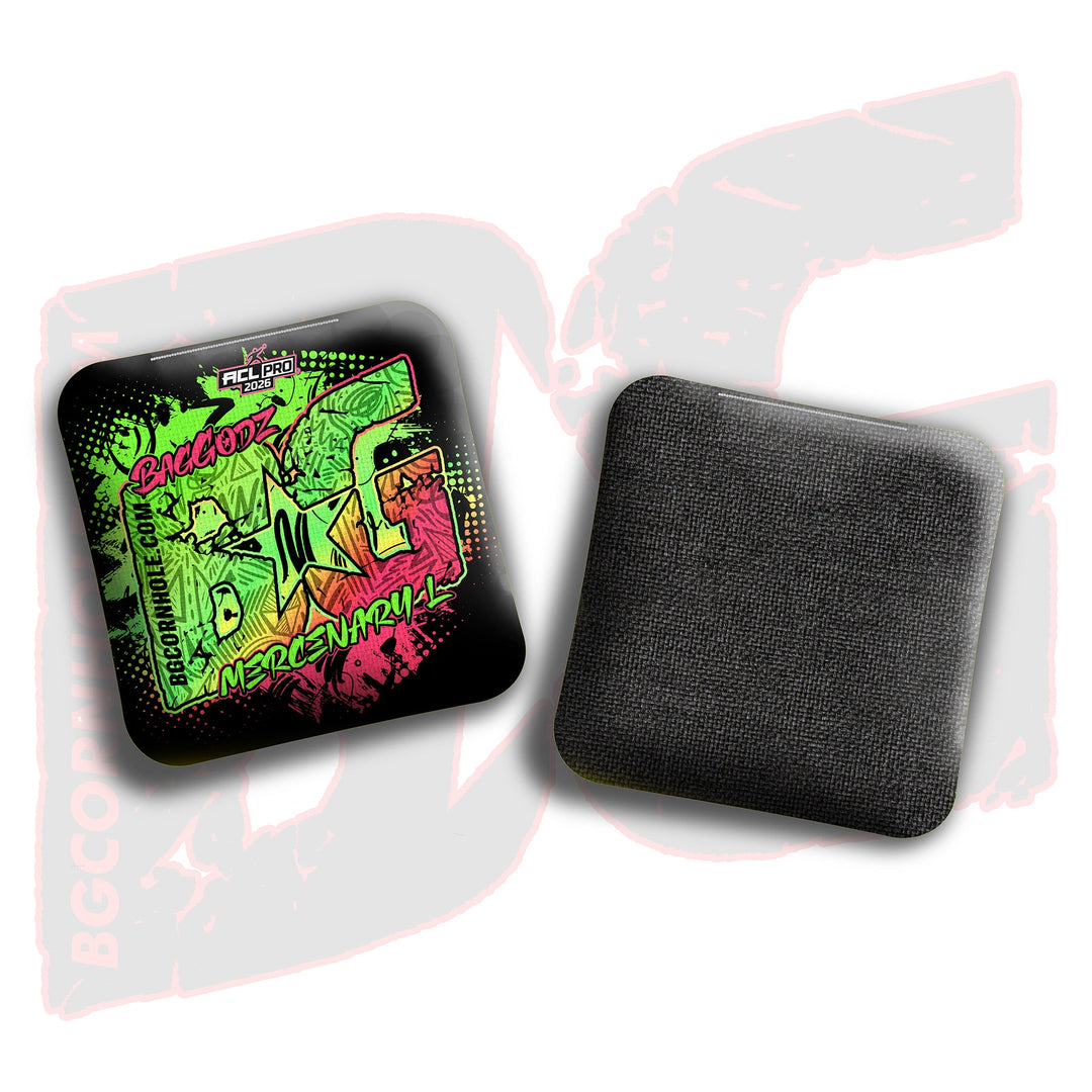 2026 BG Multiple Bag Models- "Black Hyper Ink" - ACL Pro Stamped Cornhole Bags - SET OF 4 BAGS