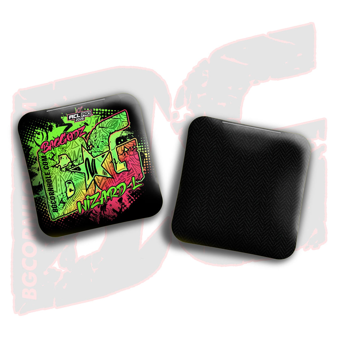 2026 BG Multiple Bag Models- "Black Hyper Ink" - ACL Pro Stamped Cornhole Bags - SET OF 4 BAGS
