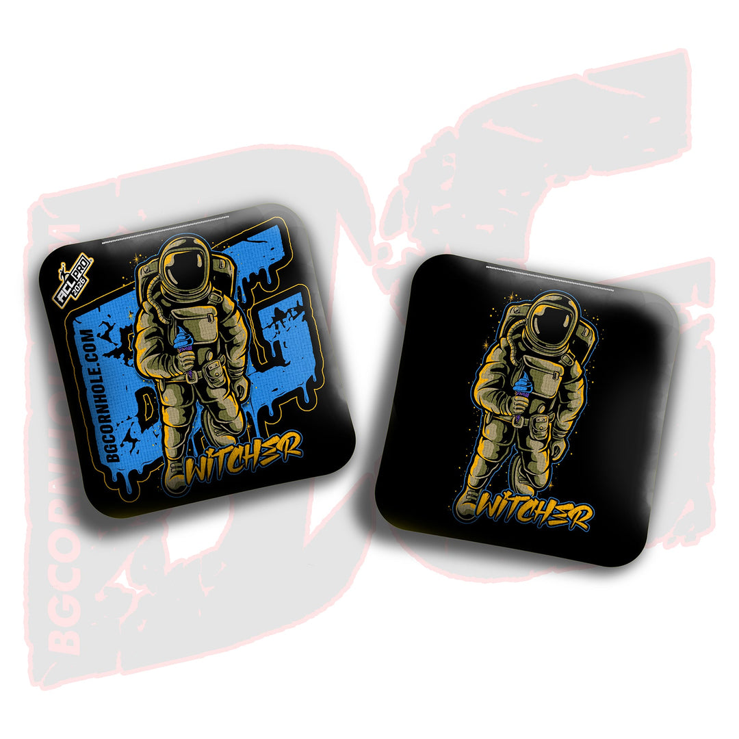 2026 BG Multiple Bag Models"Black Ice Cream Astro" - ACL Pro Stamped Cornhole Bags - SET OF 4 BAGS