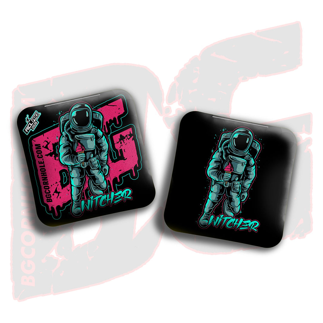 2026 BG Multiple Bag Models"Black Ice Cream Astro" - ACL Pro Stamped Cornhole Bags - SET OF 4 BAGS