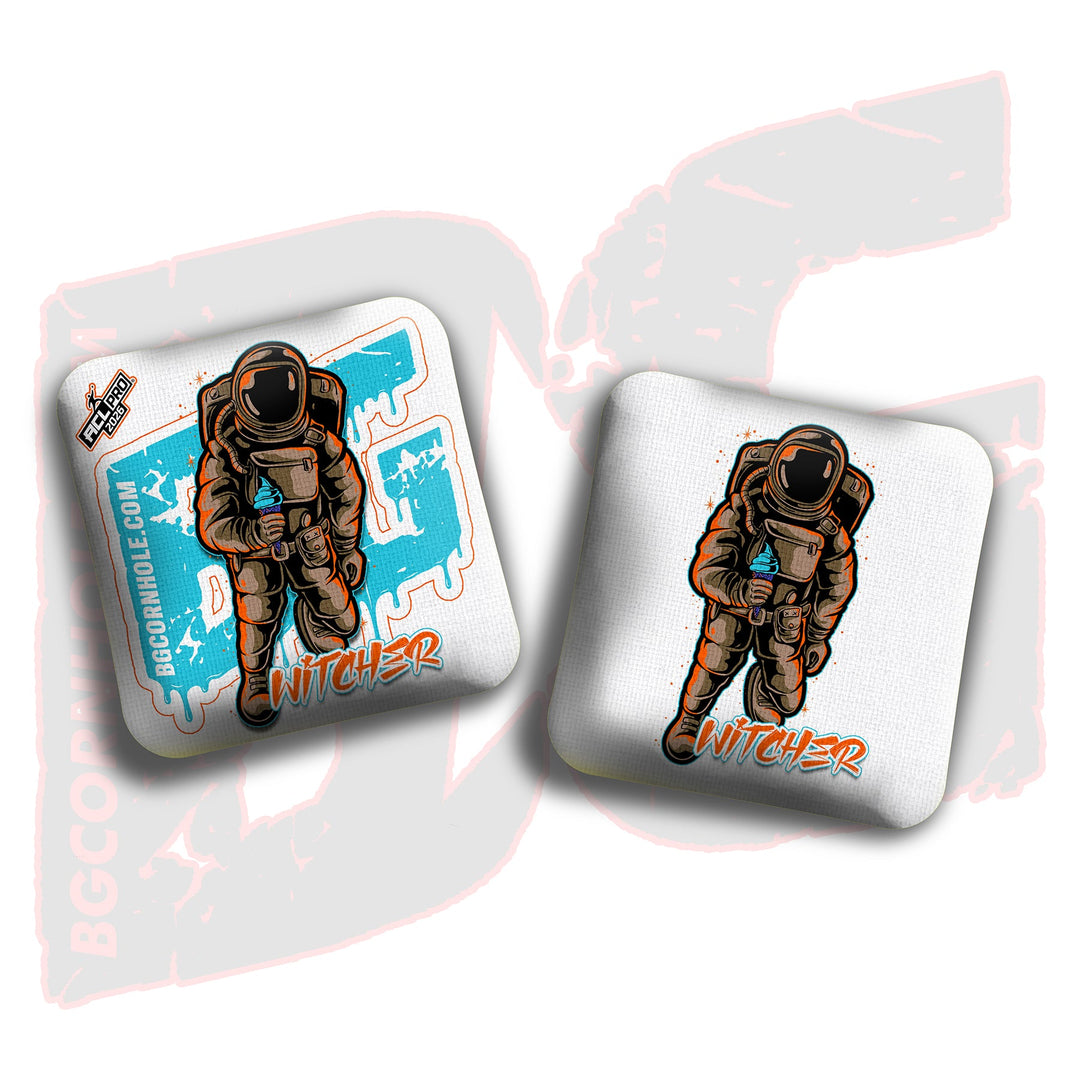 2026 BG Multiple Bag Models "White Ice Cream Astro" - ACL Pro Stamped Cornhole Bags - SET OF 4 BAGS