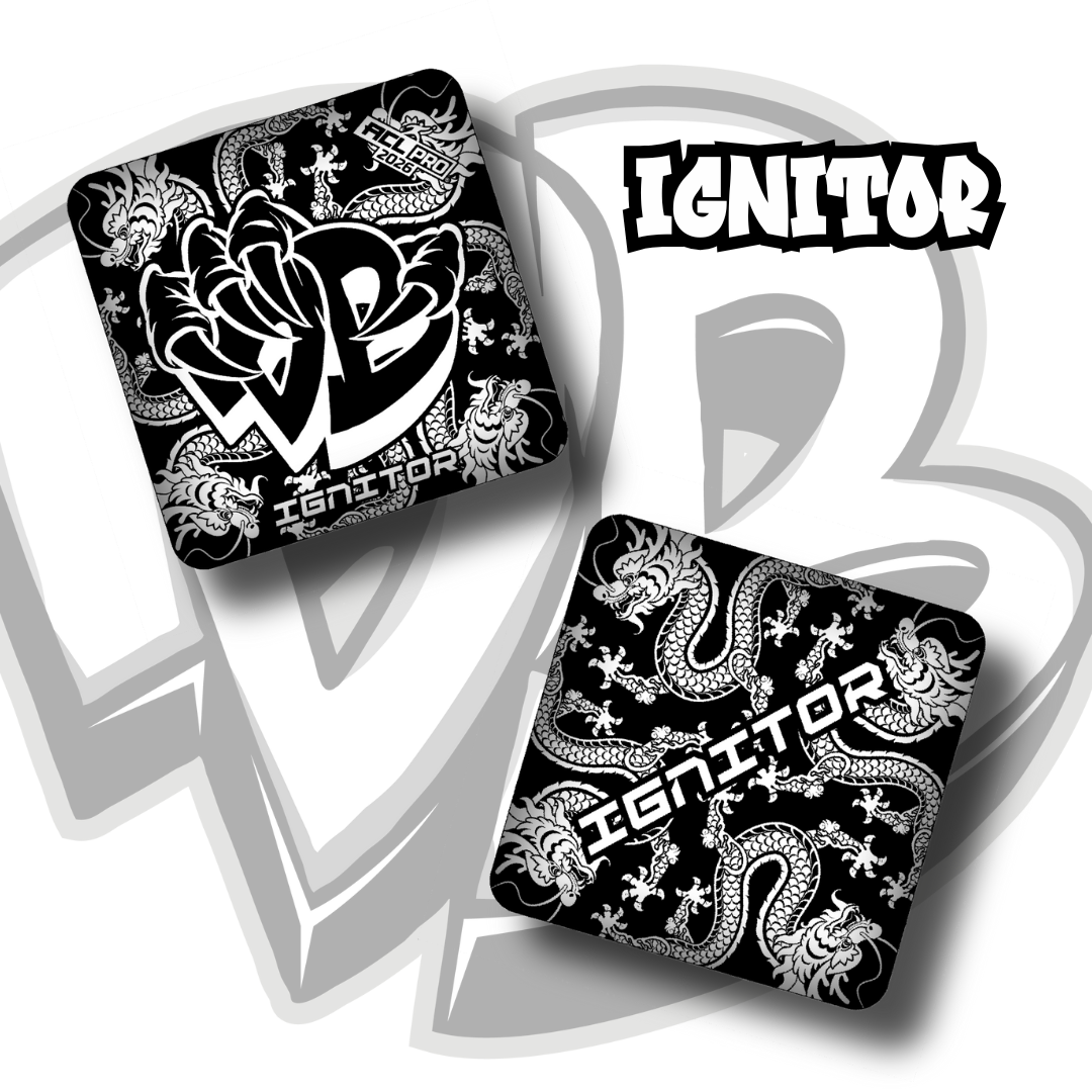 White and Black Dragon Print Ignitor