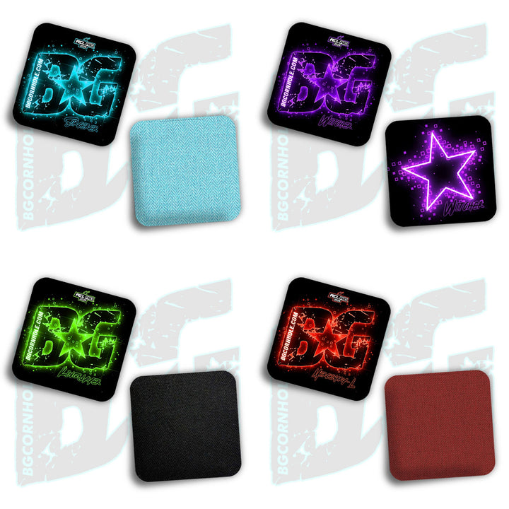 2026 BG Multiple Bag Models "Pulse Effect" - ACL Pro Stamped Cornhole Bags - SET OF 4 BAGS