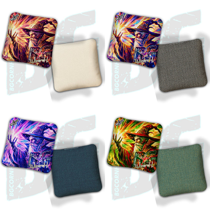 2026 BG Wizard L "Colorful Light Bender" - ACL Pro Stamped Cornhole Bags - SET OF 4 BAGS