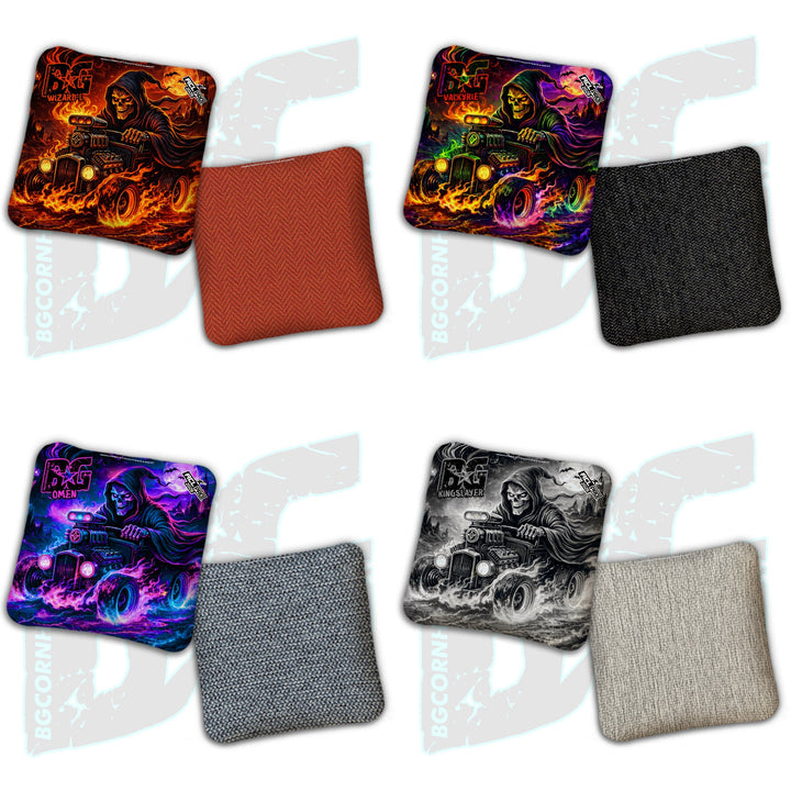 2026 BG Multiple Bag Models "Reaper's Ride" - ACL Pro Stamped Cornhole Bags - SET OF 4 BAGS