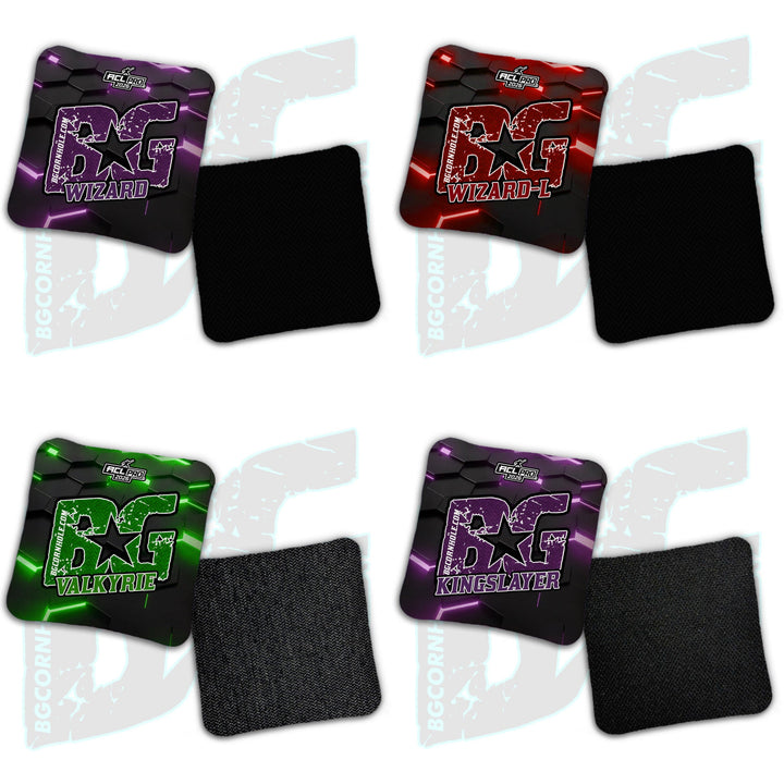 2026 BG Multiple Bag Models "Hex" - ACL Pro Stamped Cornhole Bags - SET OF 4 BAGS