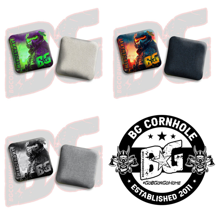 2026 BG Comp Mercenary - "Urban Warfare" - ACL Comp Stamped Cornhole Bags - SET OF 4 BAGS