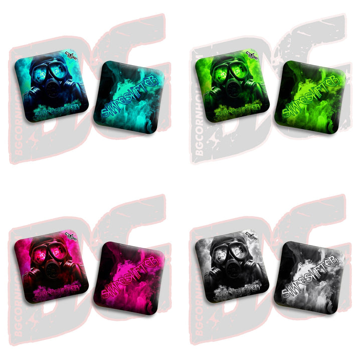 2026 BG Comp Shapeshifter - "Gas Mask" - ACL Comp Stamped Cornhole Bags - SET OF 4 BAGS
