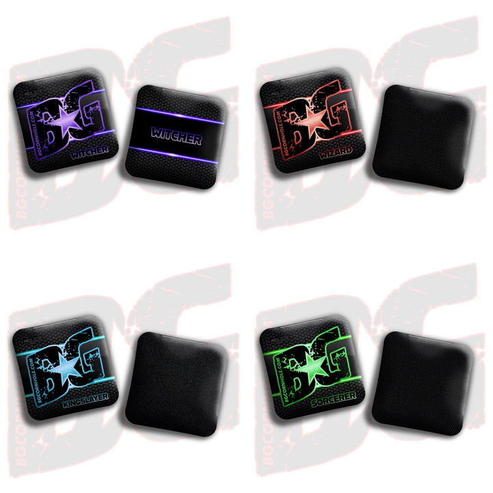 2026 BG Multiple Bag Models "Carbon Lines" - ACL Pro Stamped Cornhole Bags - SET OF 4 BAGS