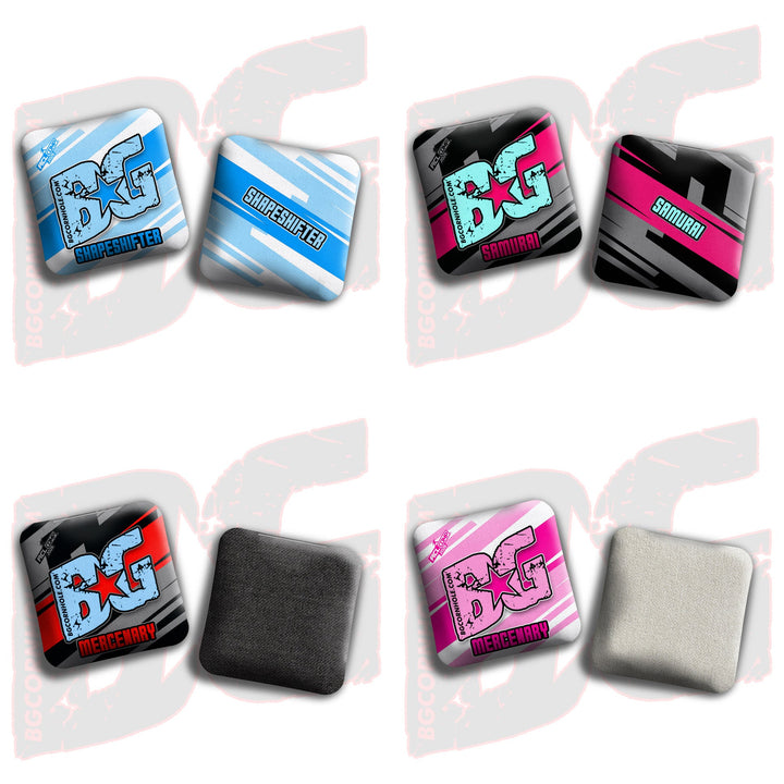 2026 BG Multiple Bag Models - "Slash" - ACL Comp Stamped Cornhole Bags - SET OF 4 BAGS