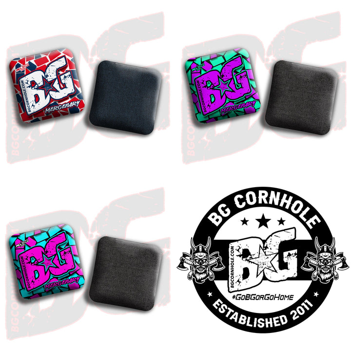 2026 BG Comp Mercenary - "Blocks" - ACL Comp Stamped Cornhole Bags - SET OF 4 BAGS