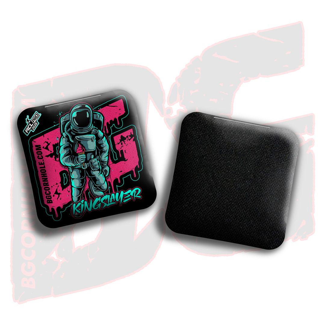 2026 BG Multiple Bag Models"Black Ice Cream Astro" - ACL Pro Stamped Cornhole Bags - SET OF 4 BAGS