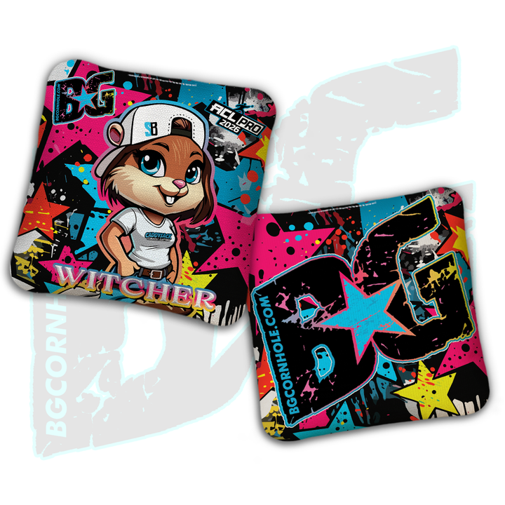 2026 Multiple Bag Models " CaddySack Lacey Stars” Collab - ACL Pro Stamped Cornhole Bags - SET OF 4 BAGS