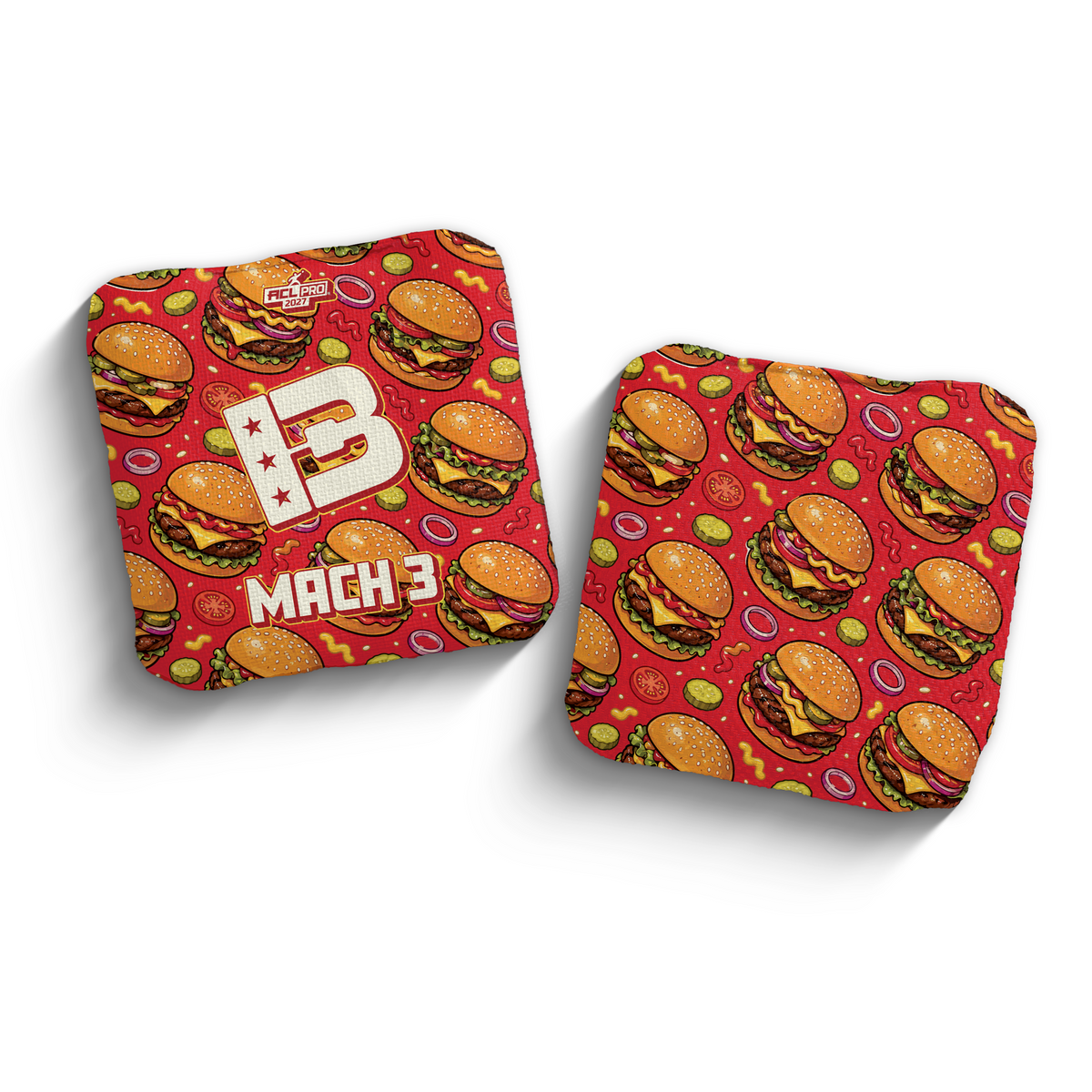 2027 Brotherhood Cornhole Mach 3 "The Burger" Edition ACL Pro Stamped Cornhole Bags