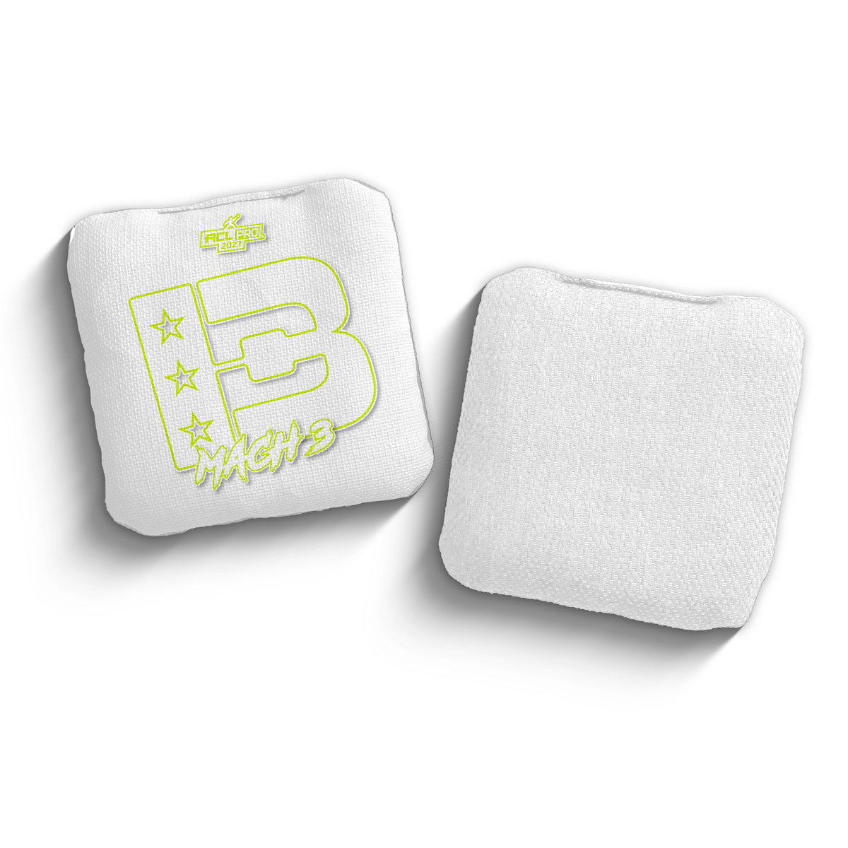 2027 Brotherhood Cornhole Mach 3 White Outline Edition ACL Pro Stamped Cornhole Bags