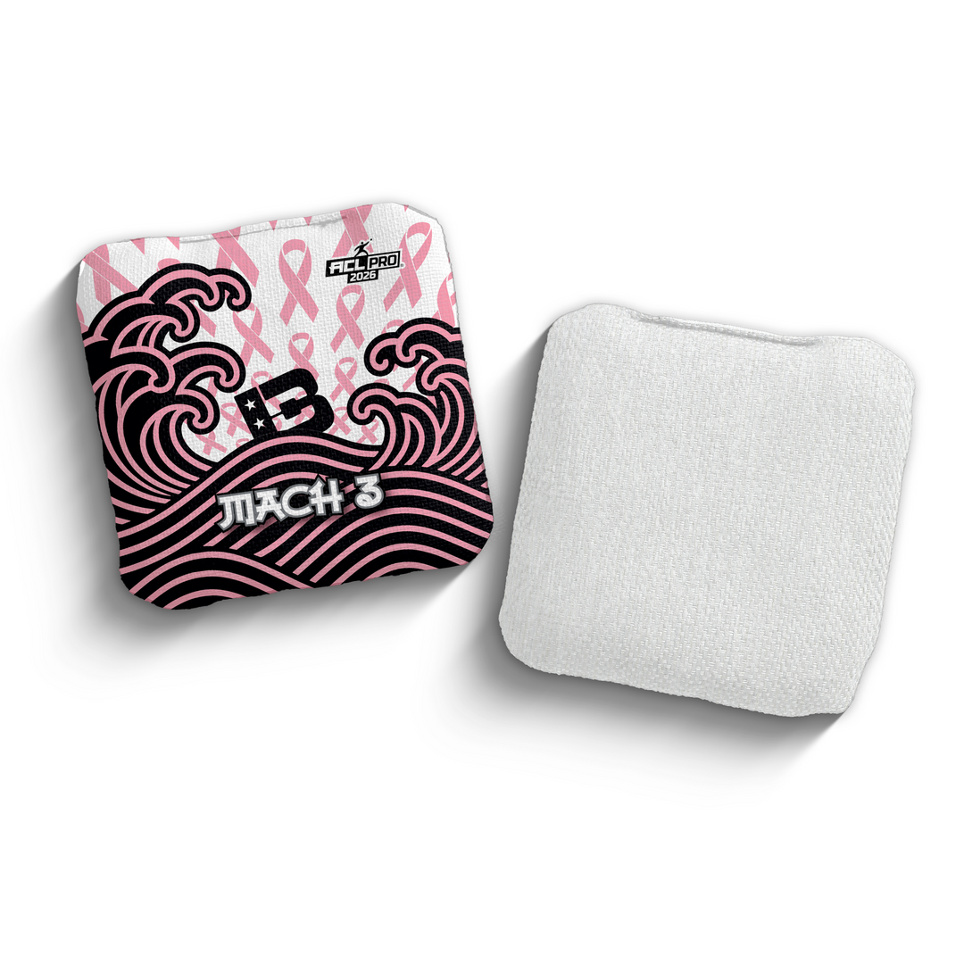 2026 Brotherhood Cornhole Mach 3 Breast Cancer Awareness Japanese Edition ACL Pro Stamped Cornhole Bags