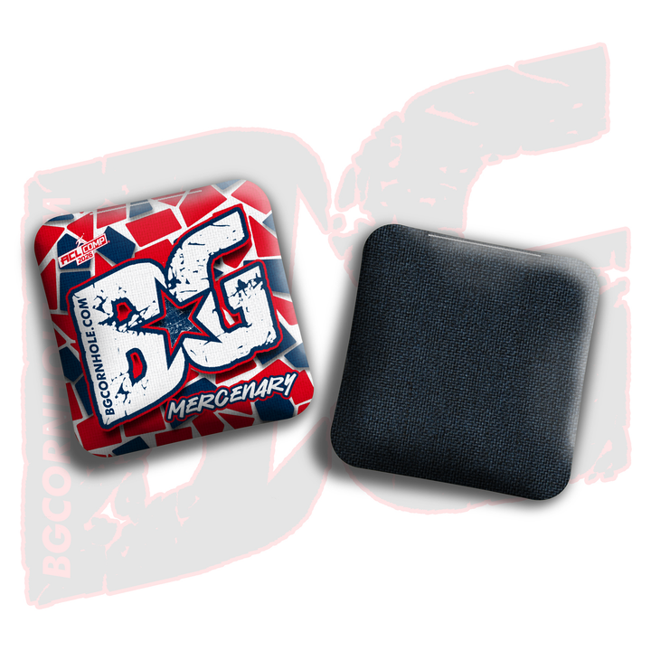 2026 BG Comp Mercenary - "Blocks" - ACL Comp Stamped Cornhole Bags - SET OF 4 BAGS
