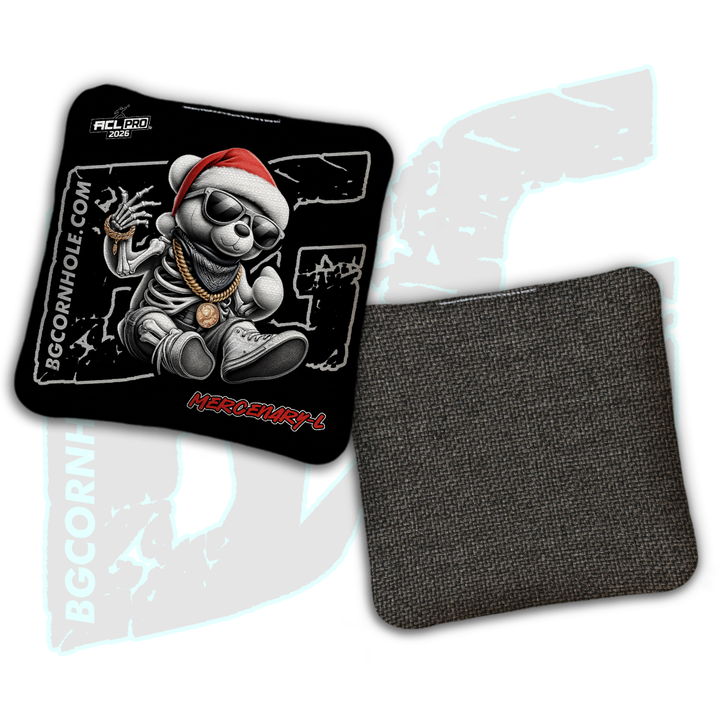 2026 BG Multiple Bag Models "Santa Skeleton Bear" - ACL Pro Stamped Cornhole Bags - SET OF 4 BAGS