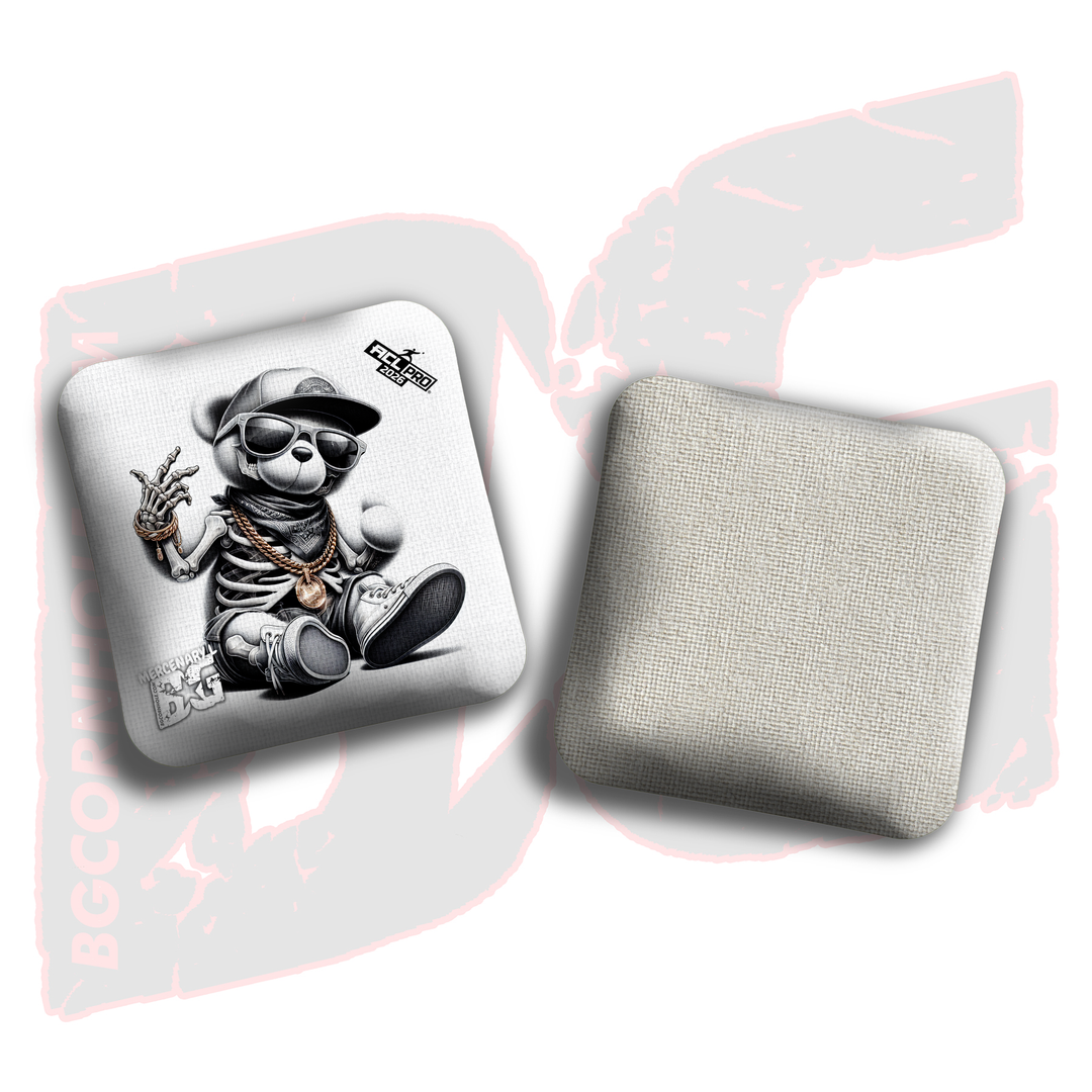 2026 BG Multiple Bag Models "Skeleton Teddy Bear" - ACL Pro Stamped Cornhole Bags - SET OF 4 BAGS