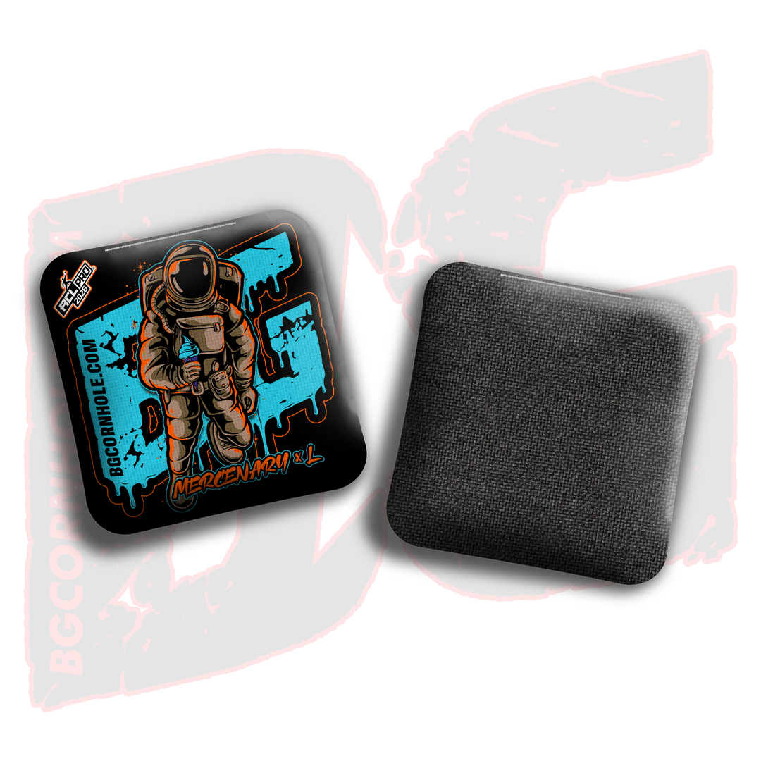 2026 BG Multiple Bag Models"Black Ice Cream Astro" - ACL Pro Stamped Cornhole Bags - SET OF 4 BAGS