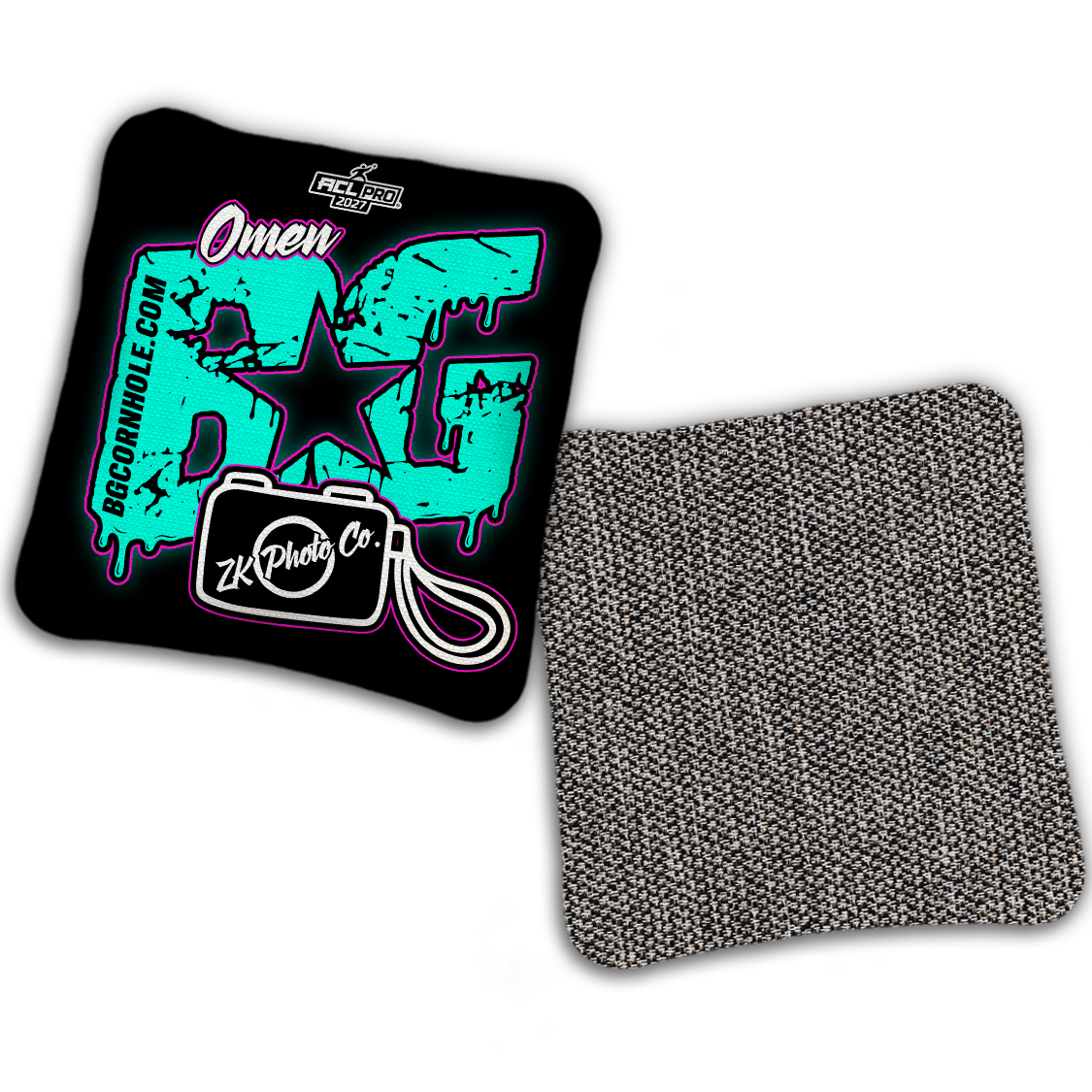 2027 Multiple Bag Models  "ZK Photo Co” Collab - ACL Pro Stamped Cornhole Bags - SET OF 4 BAGS