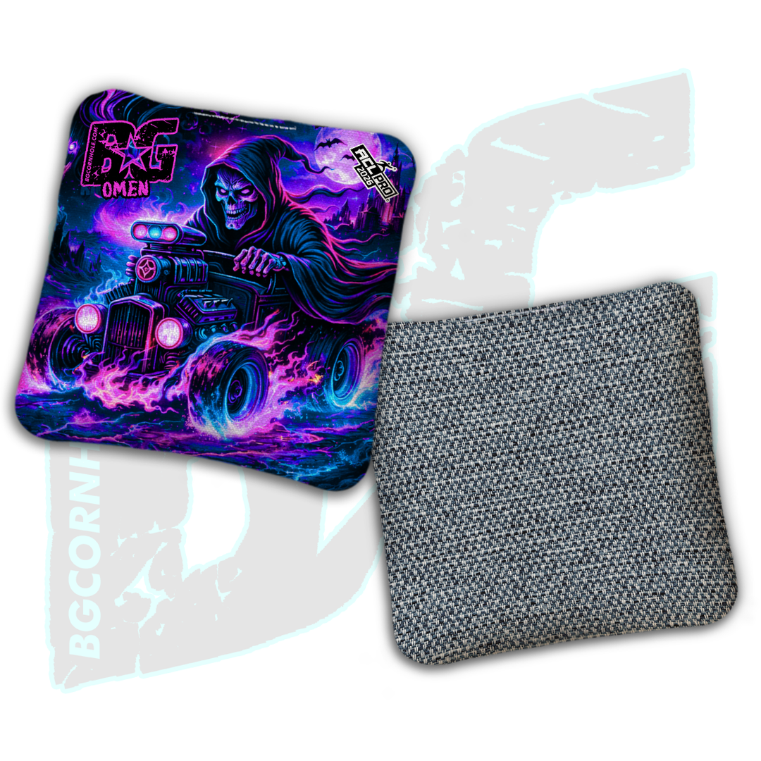 2026 BG Multiple Bag Models "Reaper's Ride" - ACL Pro Stamped Cornhole Bags - SET OF 4 BAGS